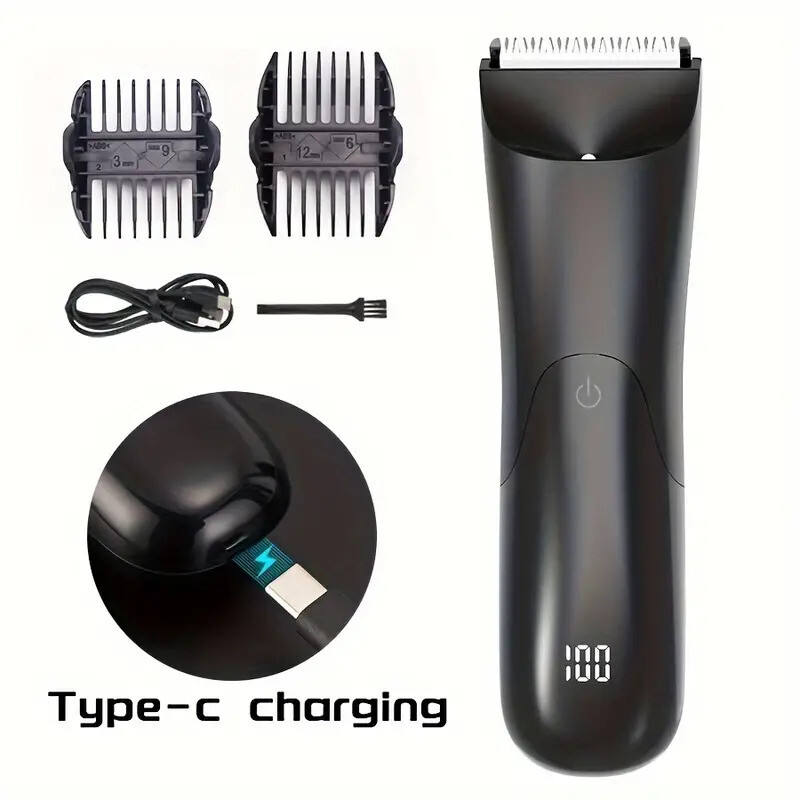 Manscape Groin Hair Trimmer for Men's Electric Ball Trimmer Wet/Dry Body Shaver