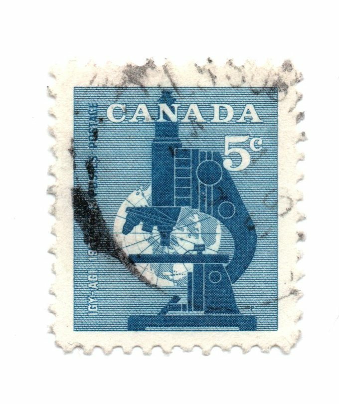 Canada 376: 5c Microscope, used Stamp