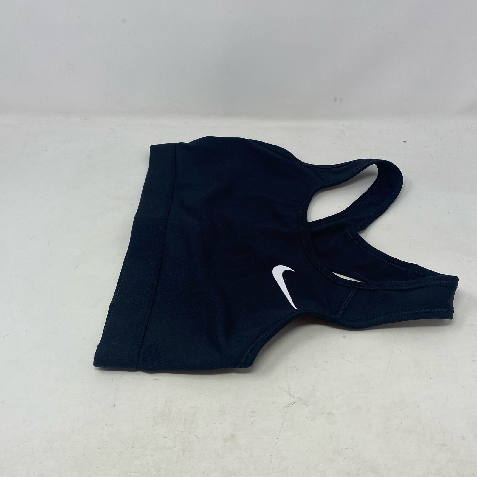 Nike Swoosh Non-Padded Sports Bra Black/White - Women’s S