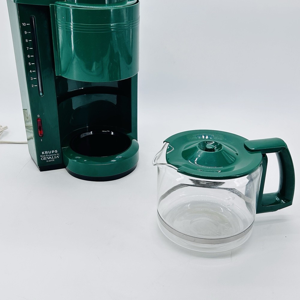 Krups Gevalia Type 396 10 Cup Automatic Coffee Maker Green Tested Working