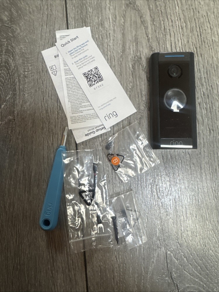OPEN BOX - Ring Video Doorbell Wired - Black