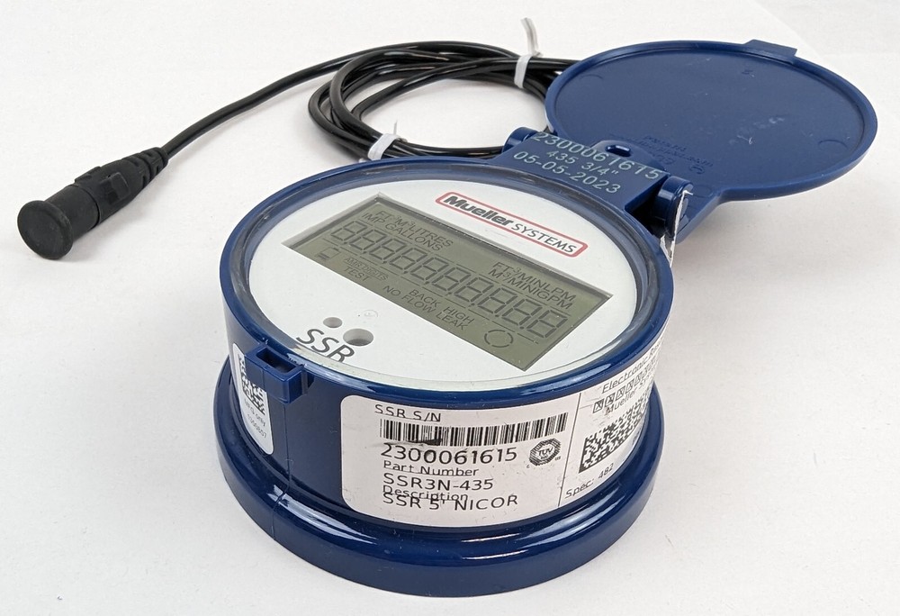 Mueller Systems SSR3N-435 Flow Meter Solid State Register SSR 5' NICOR NEW