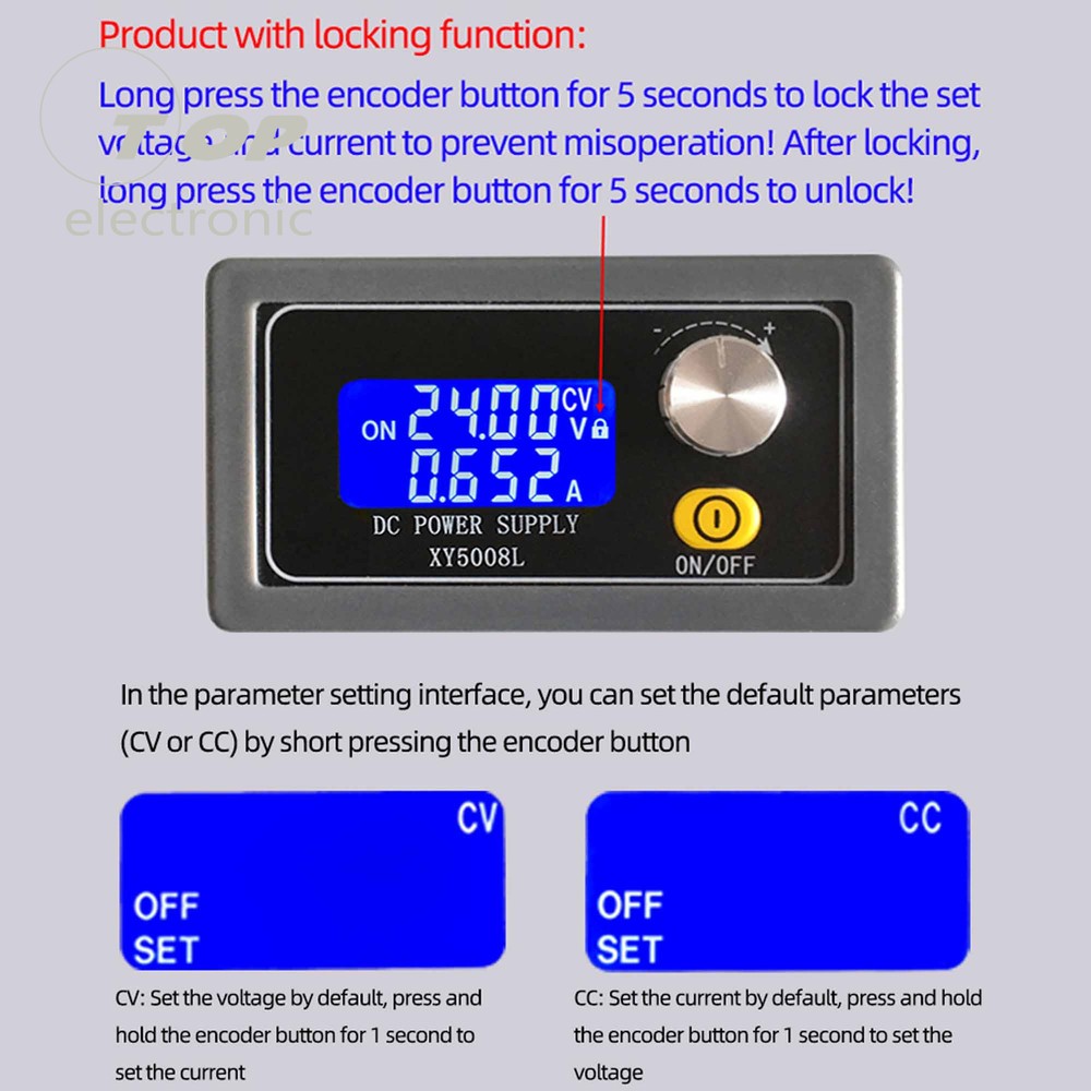 DC 50V 8A 400W Constant Voltage Buck Module Adjustable Regulated Power Supply