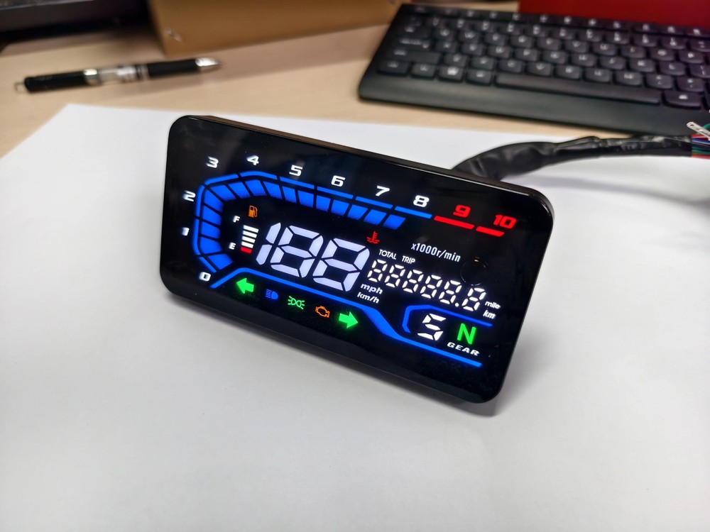 For Universal 12V LED Waterproof Digital Motorcycle RPM Speedometer Modify Panel