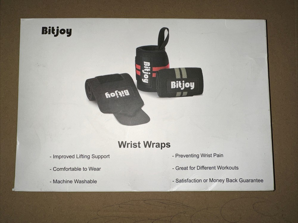 Bitjoy Wrist Wraps Improved Lifting Support Preventing Wrist Pain Workouts