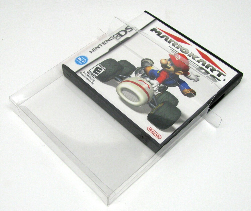 10x NINTENDO DS CIB GAME BOX -CLEAR PLASTIC PROTECTIVE BOX PROTECTOR SLEEVE CASE