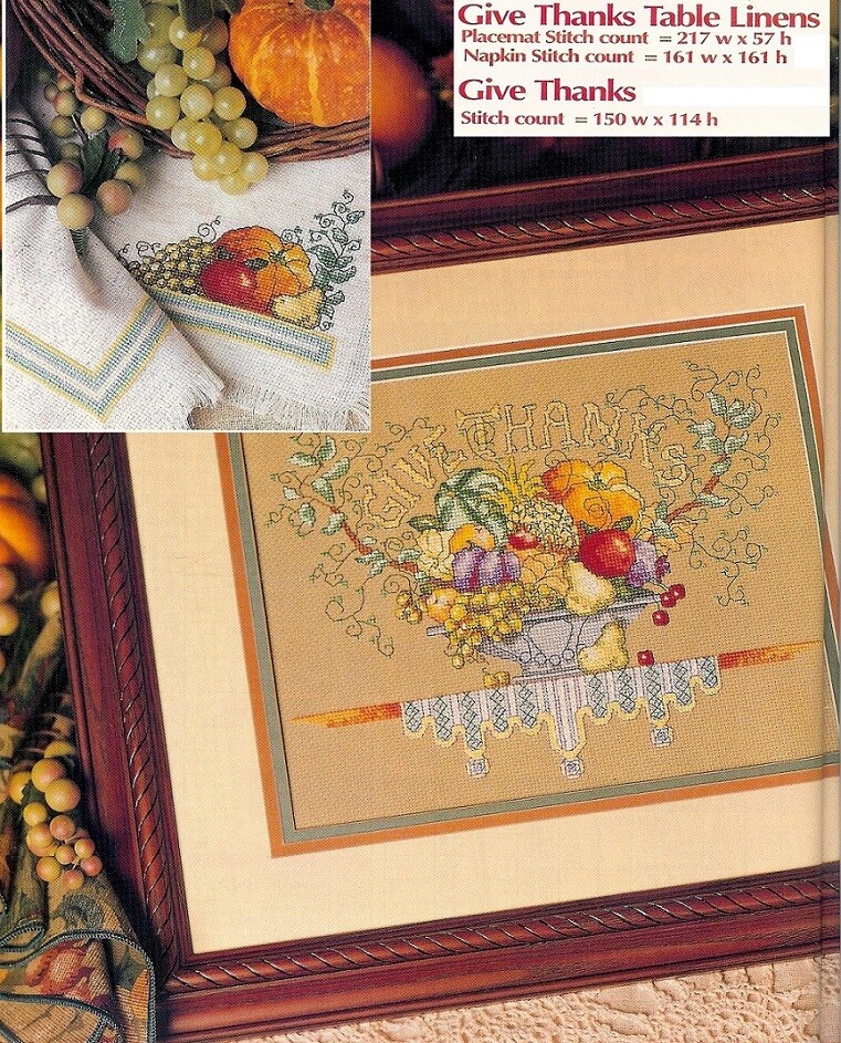 GIVE THANKS  CROSS STITCH  PATTERN ONLY    PY - EEUV