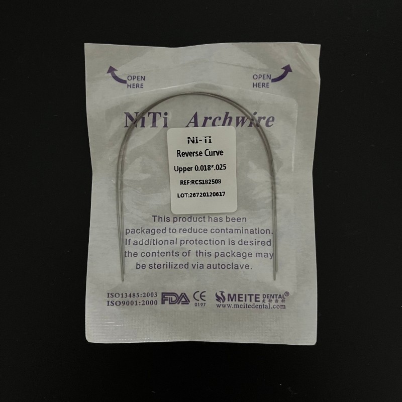 5Packs Dental Super Elastic Reverse Curve Orthodontic Rectangular Arch Wire NiTi