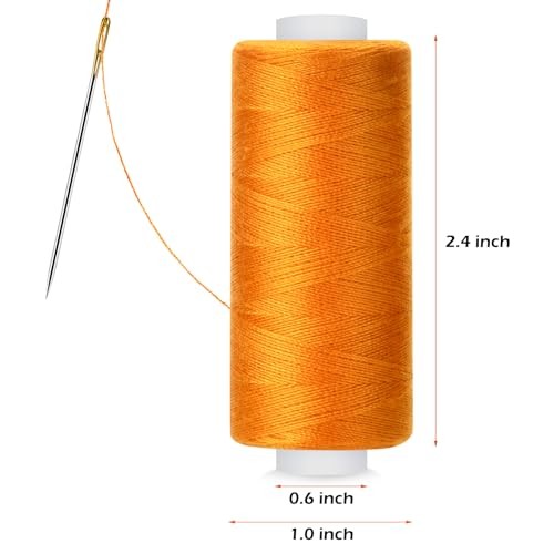 6 Pcs Sewing Thread Kit, 400 Yards Each Spool 402 Polyester Thread colorful