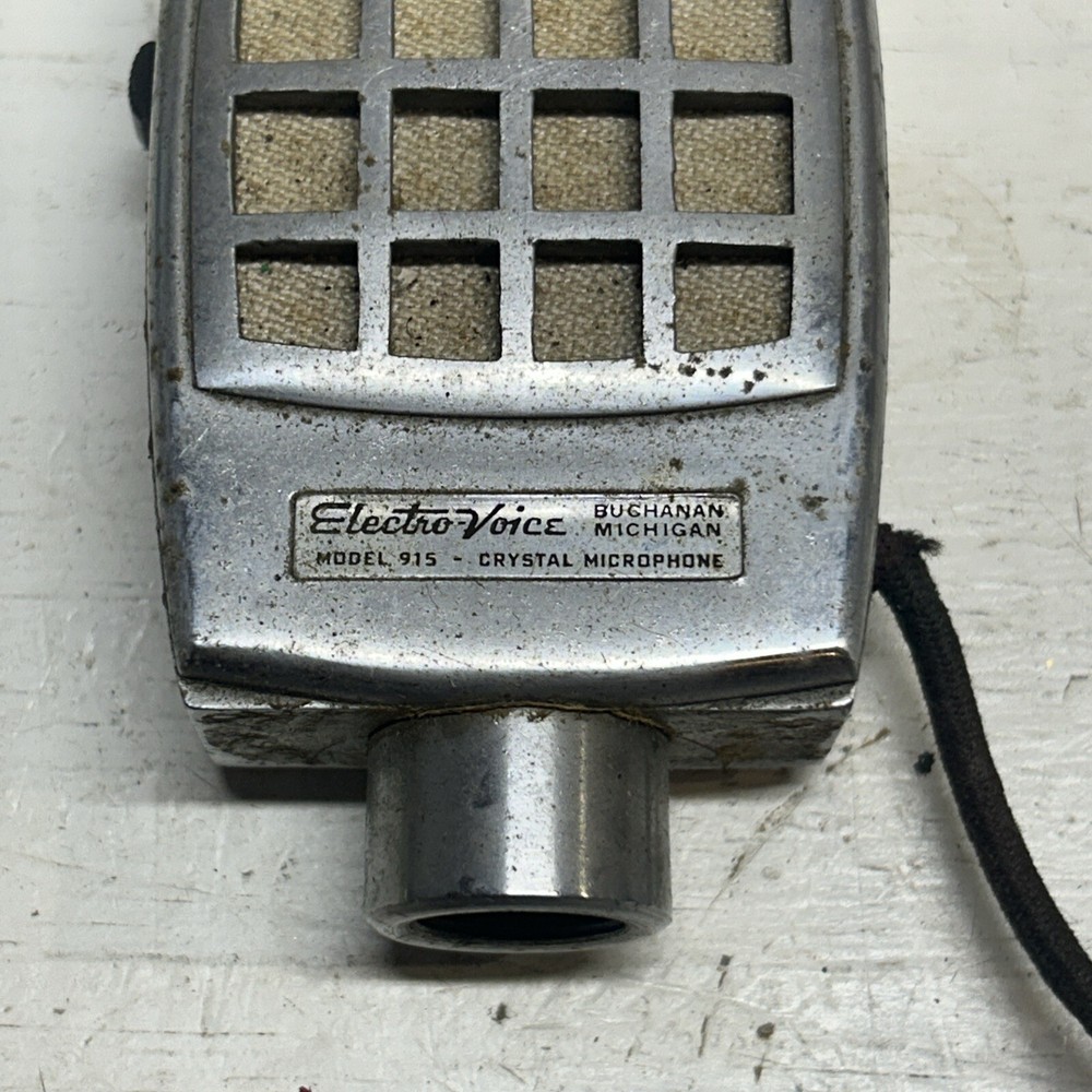 Vintage ELECTRO-VOICE Crystal Microphone Model 915 -UNTESTED-