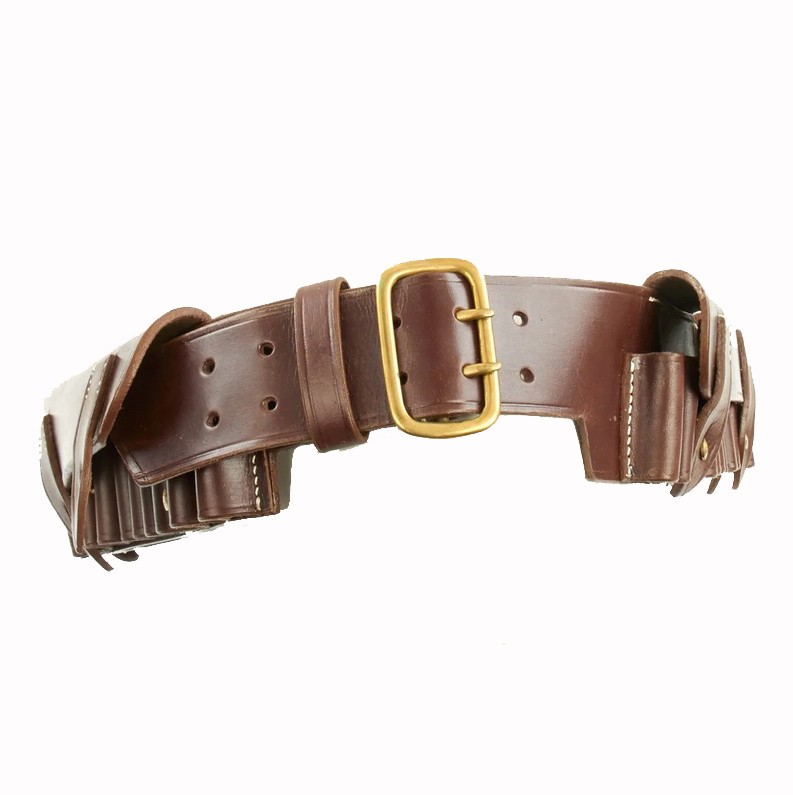 British Victorian Martini-Henry Rifle Brown Leather Ammo Bandolier 50Rd Capacity