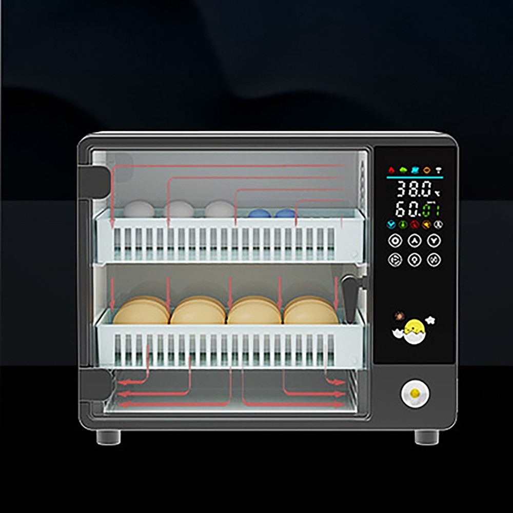 50W Fully Automatic Egg Incubator Egg Hatching Brooder Auto Hydration Flipping