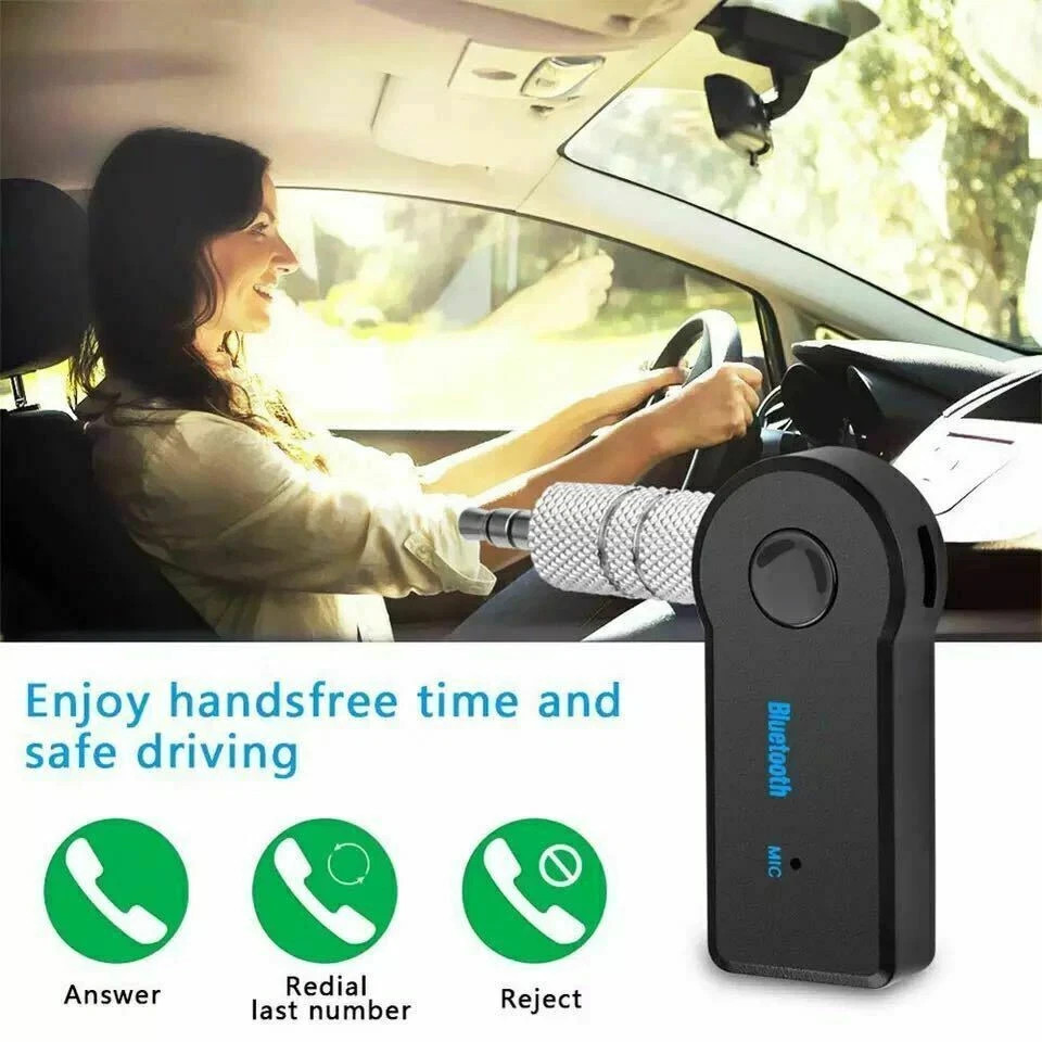 Wireless Bluetooth Receiver 3.5mm AUX Audio Stereo Music Home Car Adapter