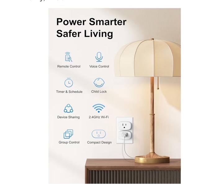 4 Pack Smart Plug Compatible with Alexa & Google Home