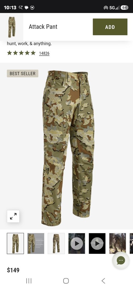 Kuiu Attack Pants (28s) Valo