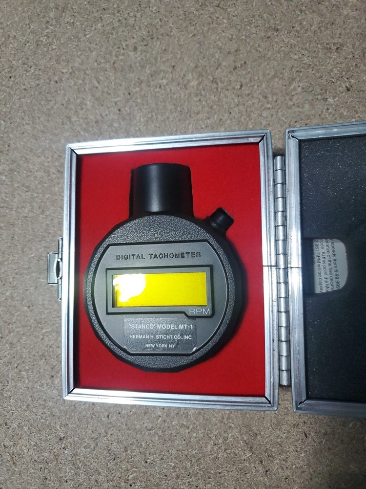 DIGITAL TACHOMETER STANDCO MT 1 With Hard Case