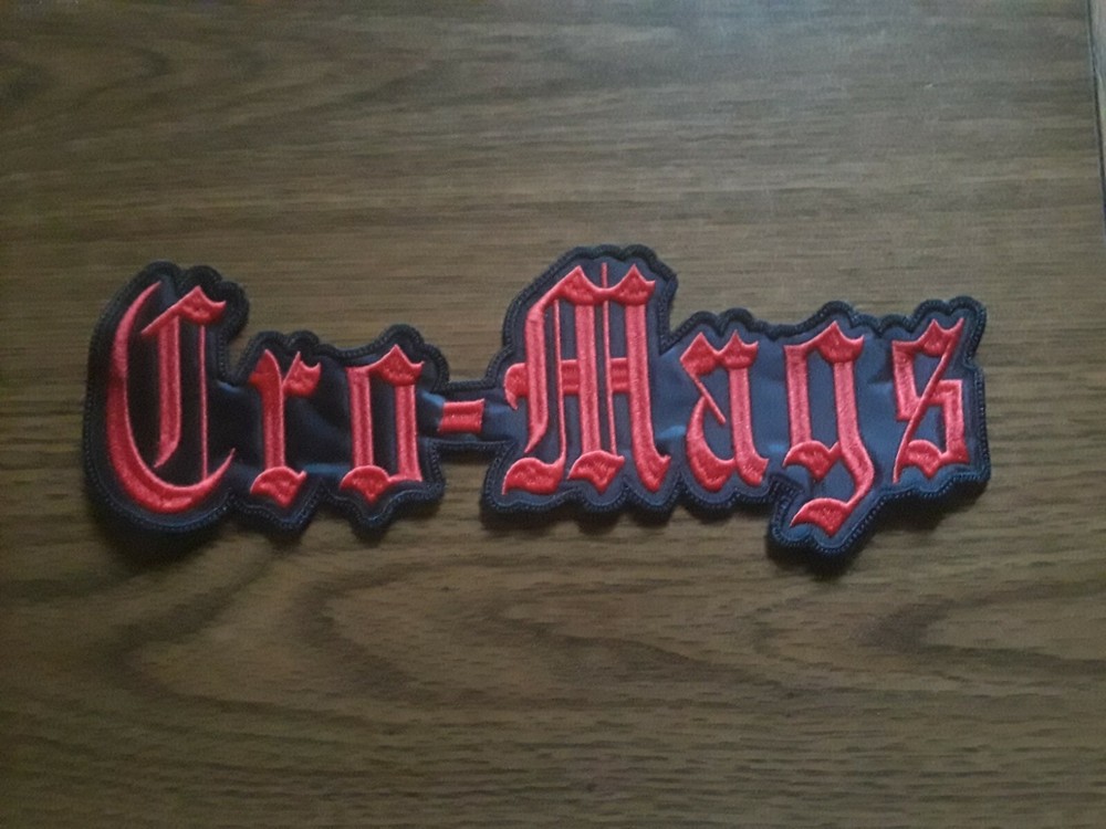 CRO-MAGS,SEW ON RED EMBROIDERED LARGE BACK PATCH