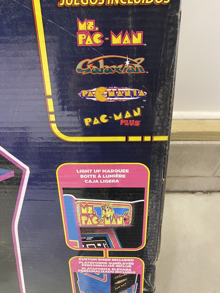 🕹️Arcade1up Ms. Pac-Man Arcade Machine With (4) Video Games + Riser🕹️