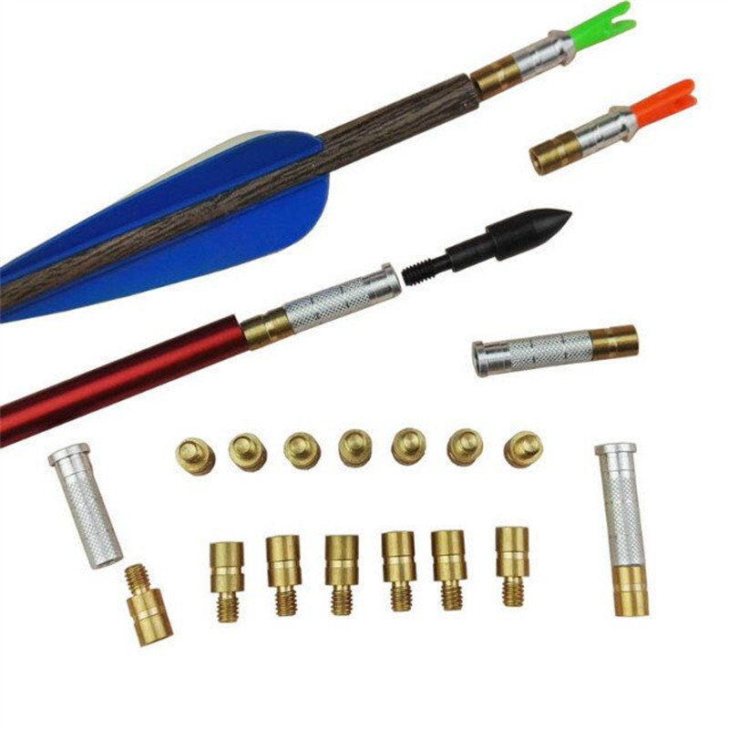 6pcs 50 Grain Arrow Copper Weight Balance Screw Point Inserts Archery Accessory