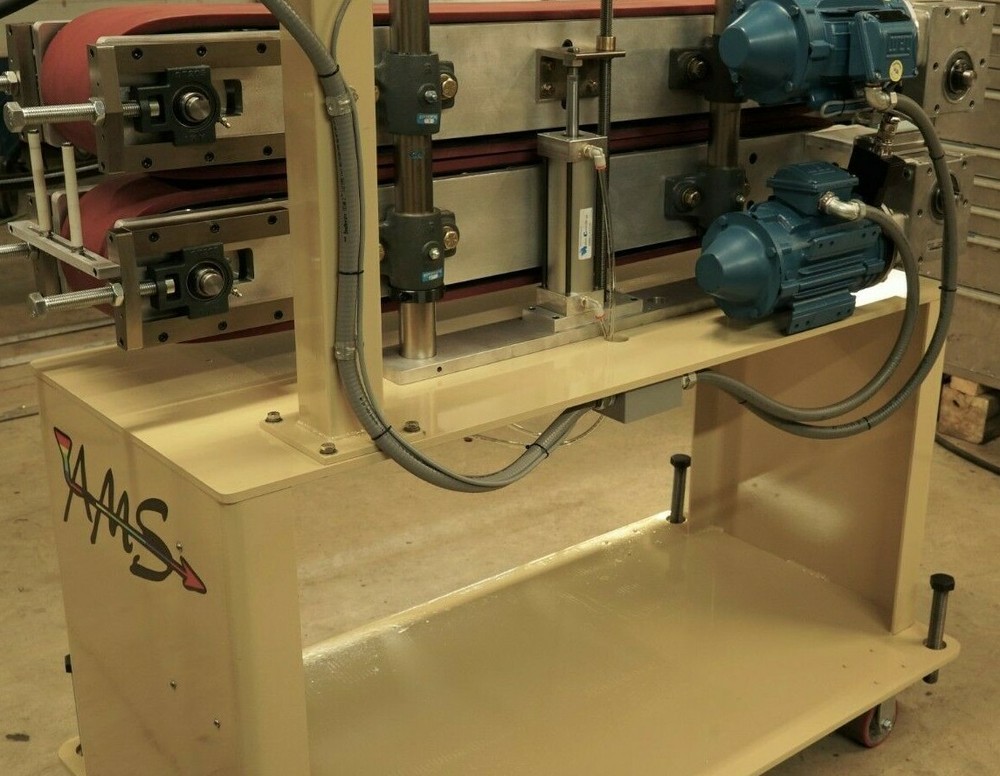 AMS Plastic Extrusion Puller 6" x 48" 2-Post Pneumatic Cylinder Open/Close, NEW