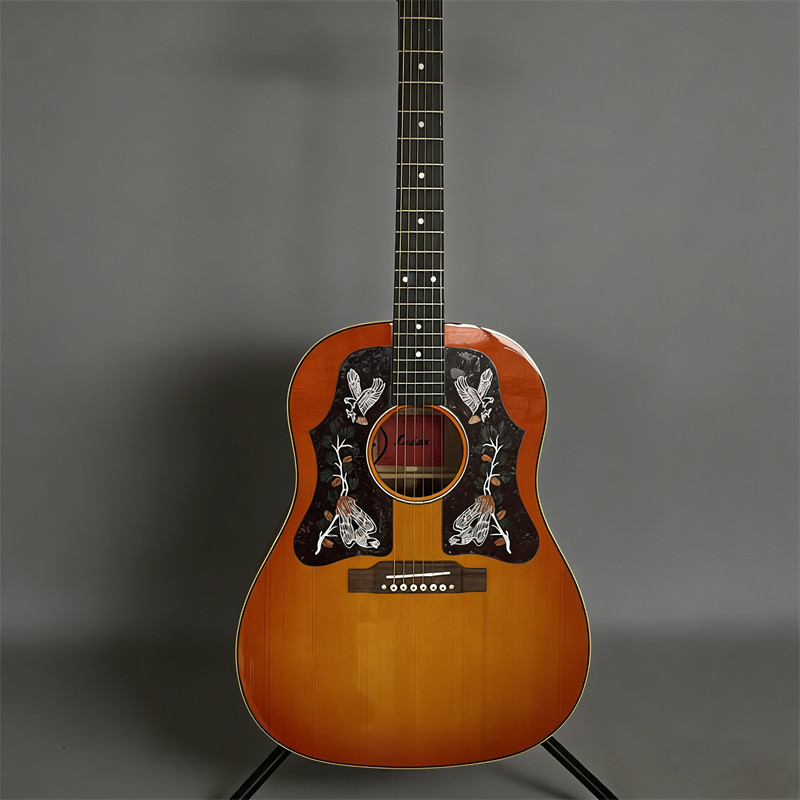 Custom J45 Electric Acoustic Guitar Solid Spruce Top Bone Nut with EQ Fast Ship
