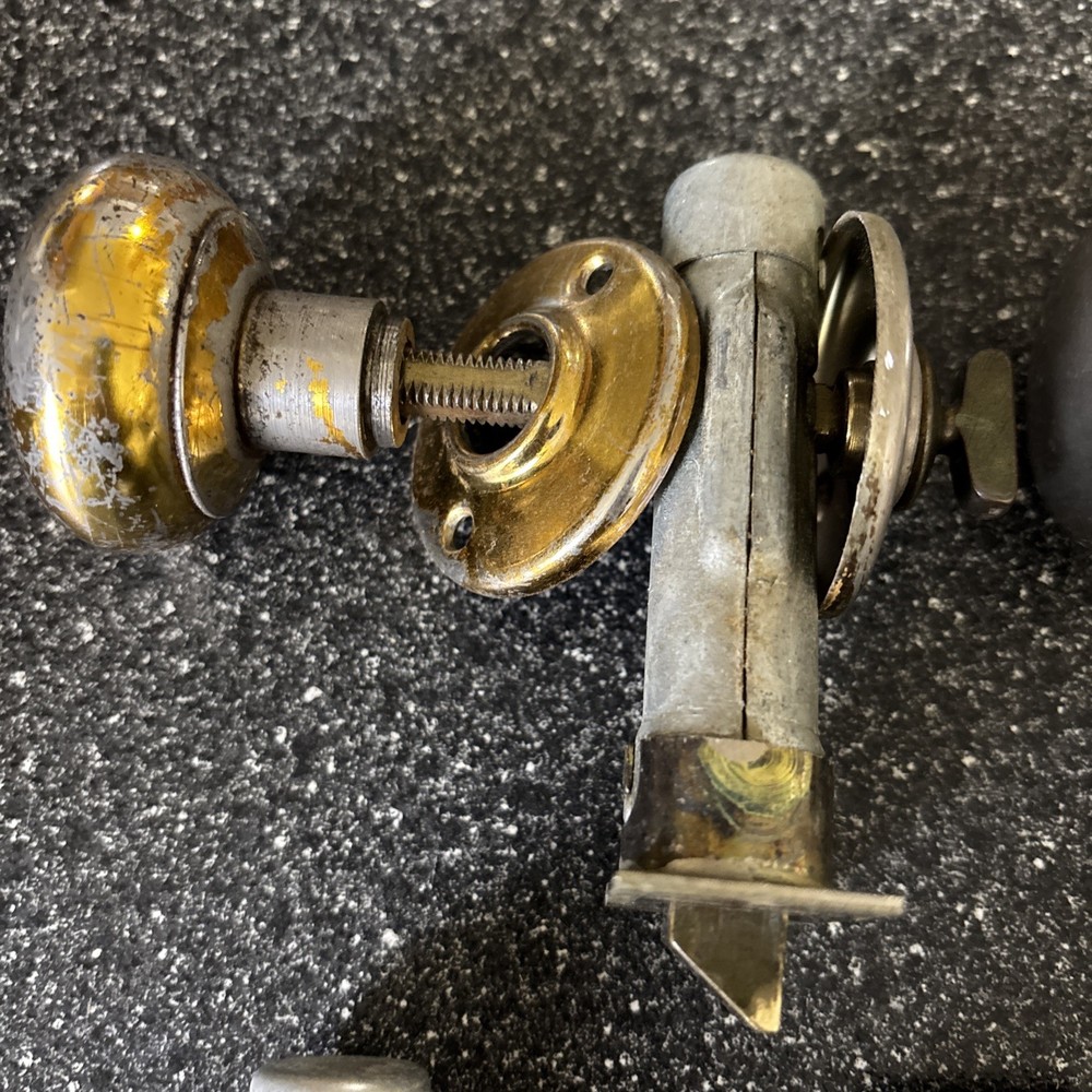 Vintage Metal Closet Hallway Door Knobs