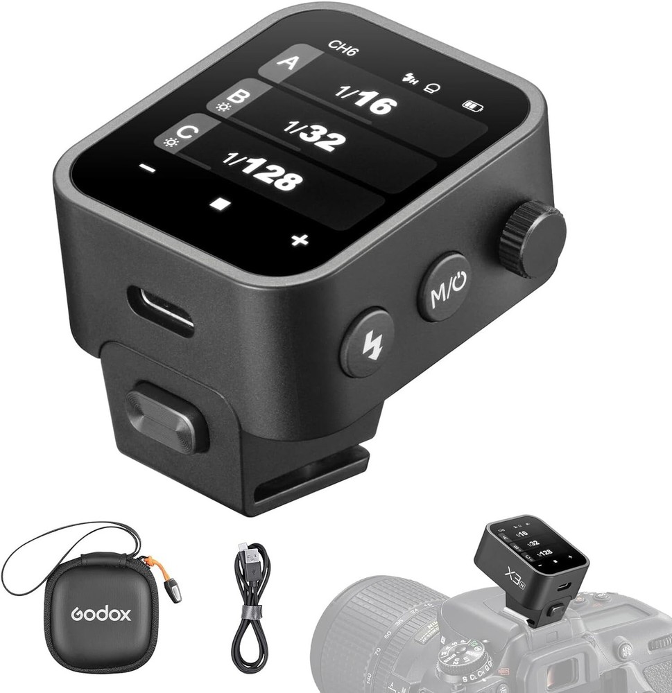 Godox X3-N Touchscreen TTL Wireless Flash Trigger for Nikon Camera, 1/8000s H...