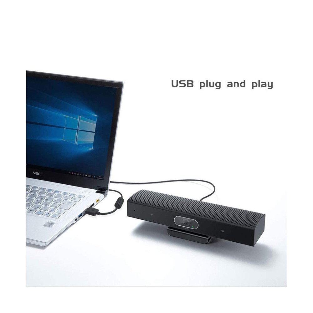 Conference Room Camera with Microphone and Speaker, Wide Angle USB Video Conf...