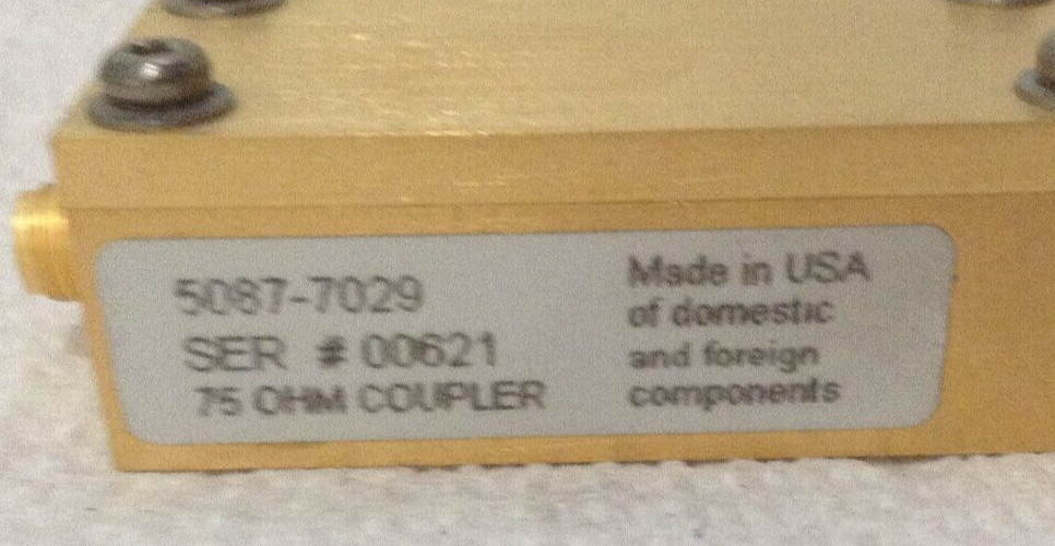 HP 5087-7029 75 ohms coupler
