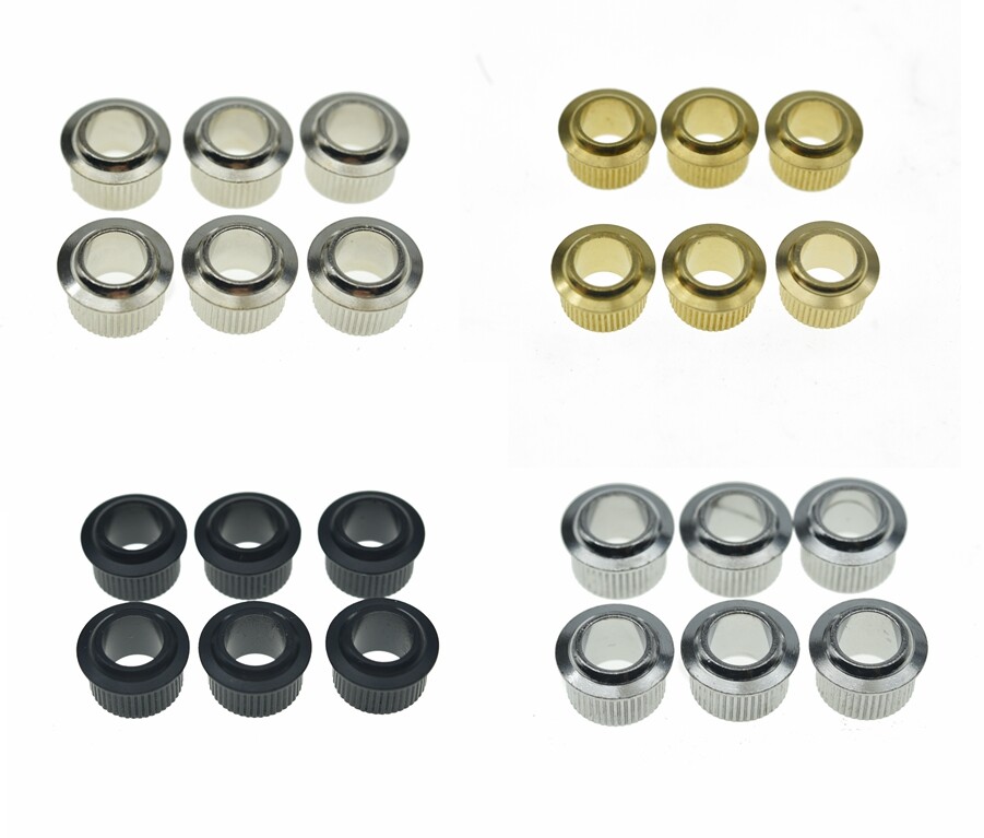 Solid Brass 10mm Round Vintage Guitar Tuner Conversion Bushings 3/8" Ferrule