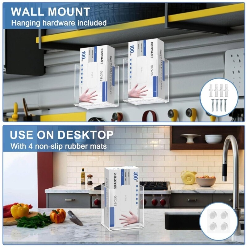 Practical Glove Storage Wall Rack for Household Disposable Gloves Display Shelf