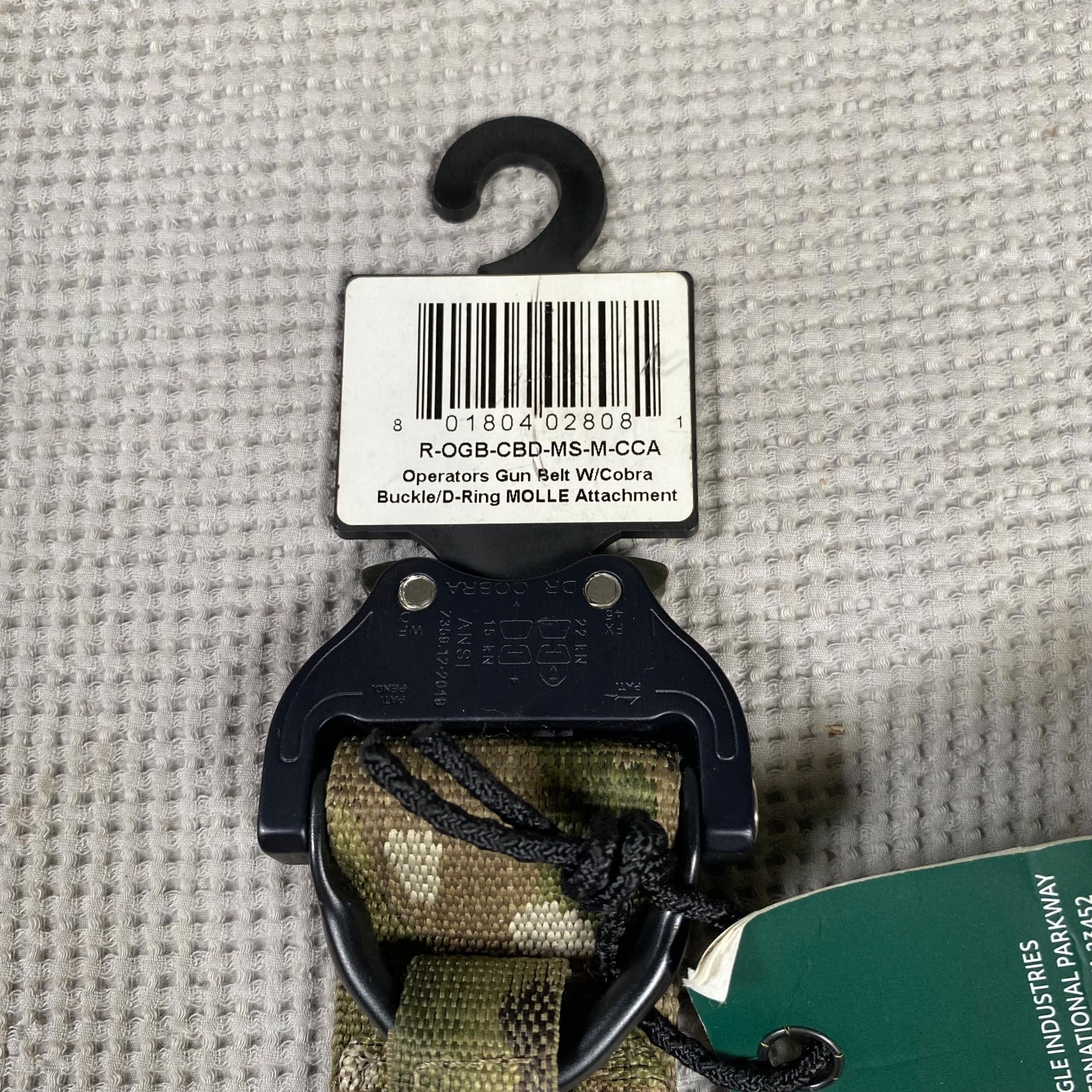 Eagle Industries Operator Gun Belt OGB Cobra Buckle D-Ring Multicam MEDIUM 34-39