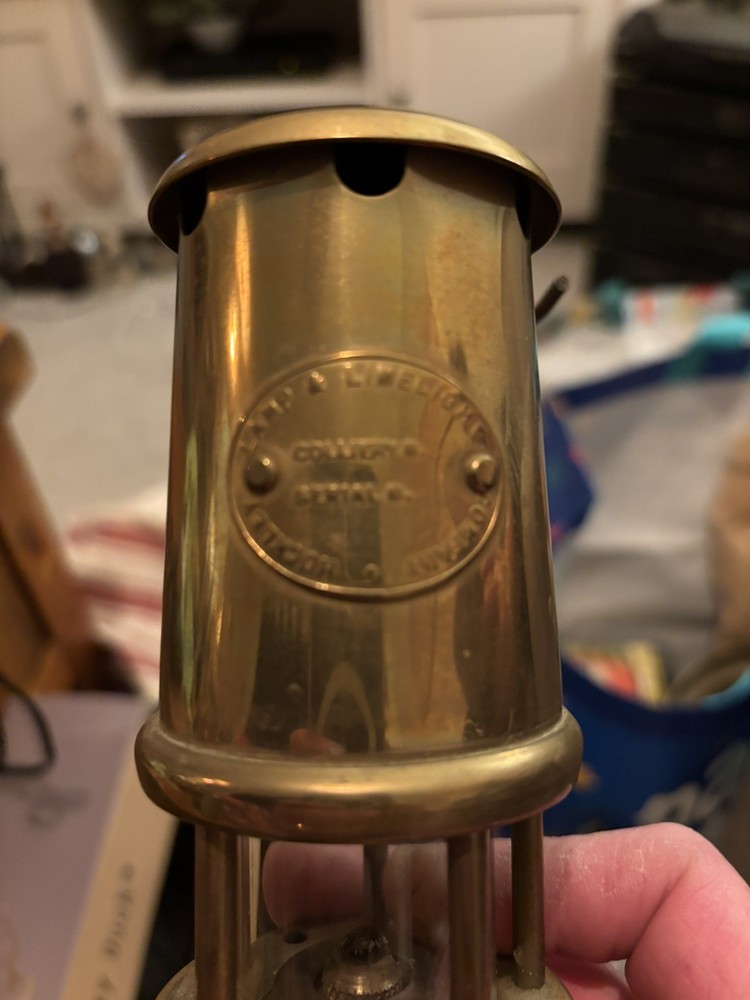 BRASS MINERS PROTECTOR LAMP VGC