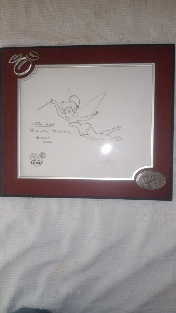 Pixie Sketch Disney Original " Tinker Bell " " 14 " X " 16 "