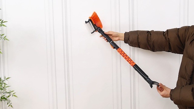 41" Extendable Ice Scraper & Snow Brush - 2-in-1 Car Windshield Tool, Ergonomic