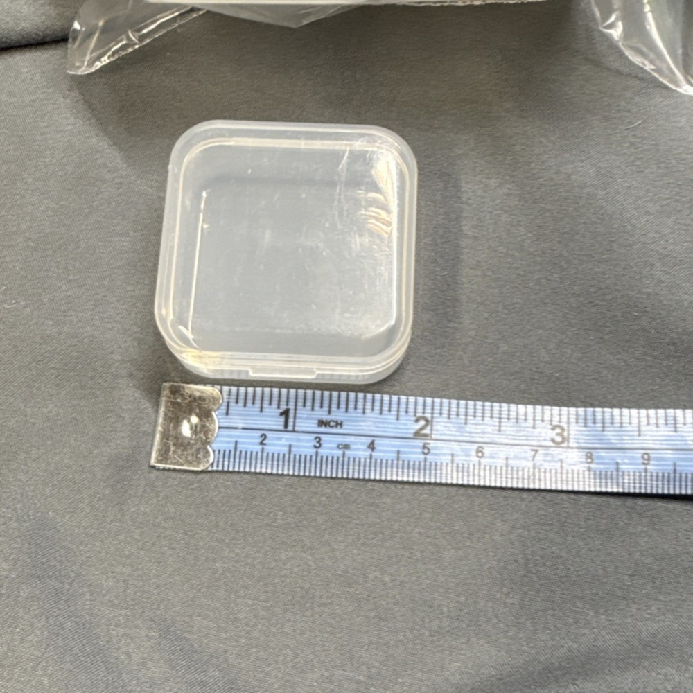 Clear Plastic Square Bead Storage Boxes Set of 12, Approx. 2 Inch