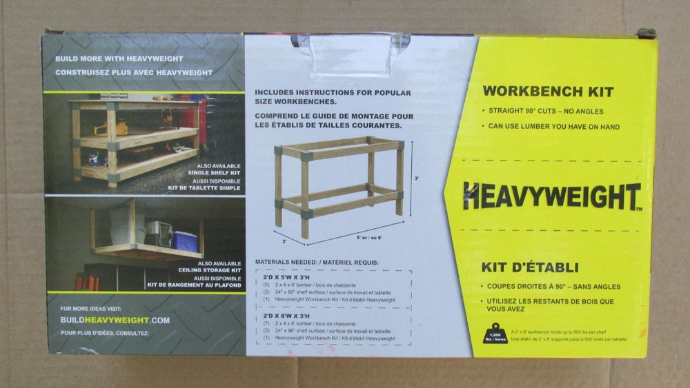 Heavyweight 2x4 DIY Workbench Kit