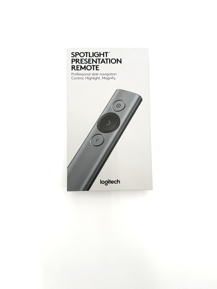 910-004654 Logitech Spotlight Wireless Presentation Remote Slate - NEW