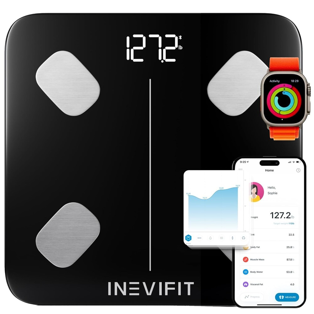 INEVIFIT Smart Body Fat Scale, High-Precision Bluetooth Digital Analyzer