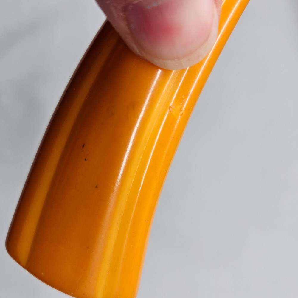 Vintage Butterscotch Bakelite? Handle Stainless Knife Sharpener Kitchen Tool