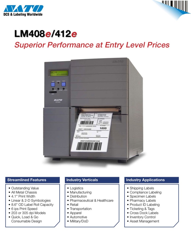 Sato LM412e Barcode Label Printer - Thermal Transfer - NOB