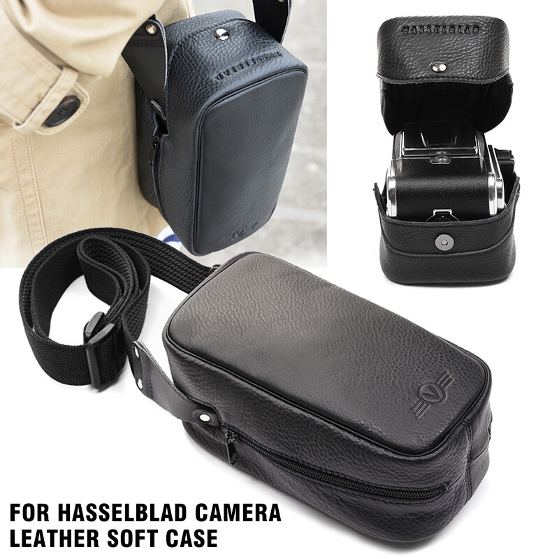 Real Leather Hasselblad Camera Soft Case Protective Shoulder Bag Black