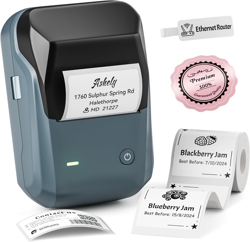 NIIMBOT B1 Label Maker Machine – 2" Bluetooth Thermal Label Printer with Tape