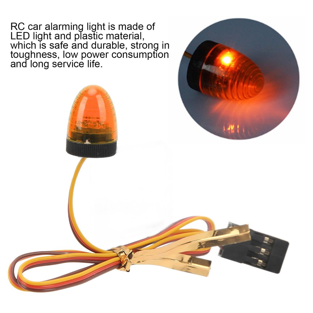 Yellow RC Car Alarming Light 5 Light Modes High Simulation Round Compact