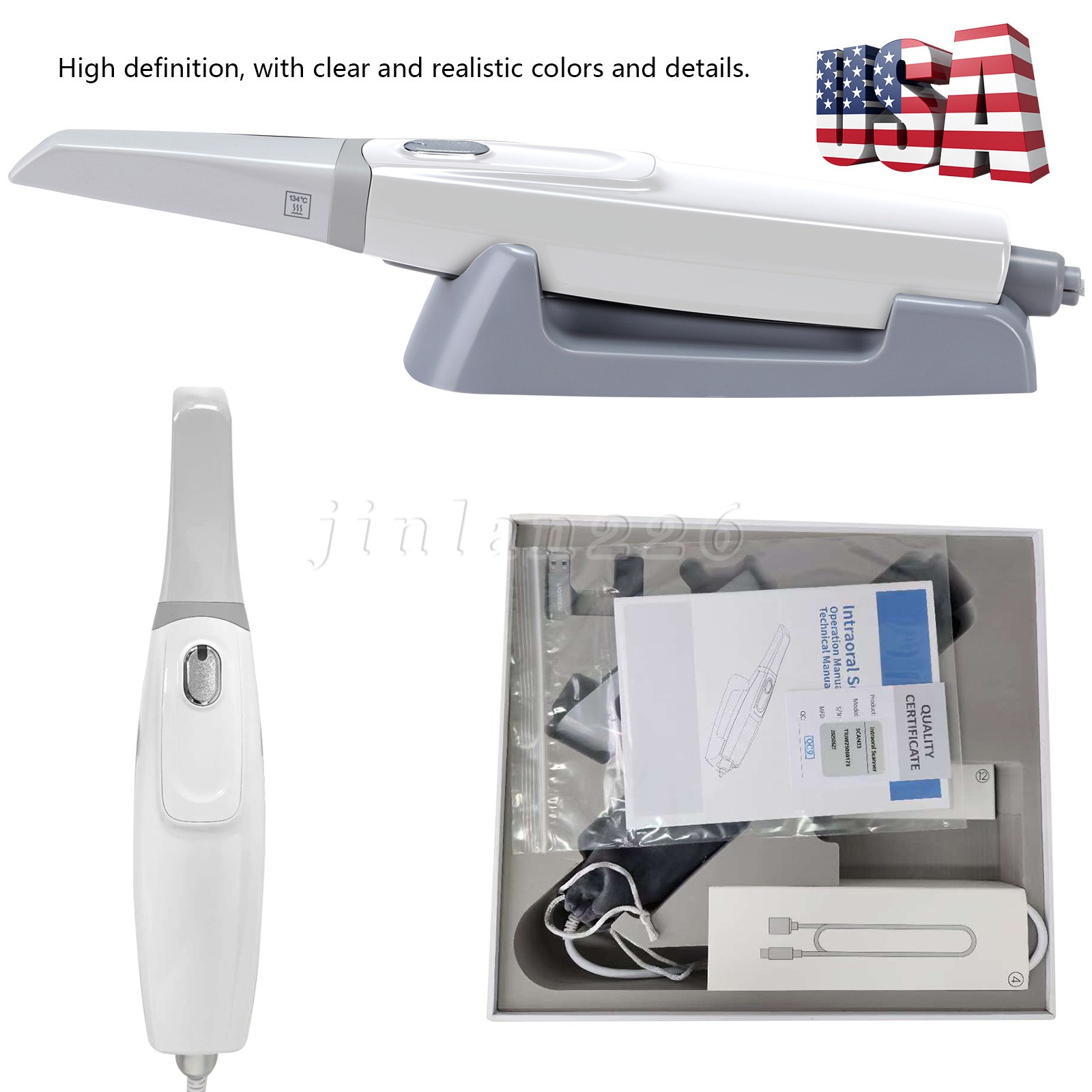 Dental Intraoral Scanner Digital Impression 3D Real-time Display w/ Scanning SW