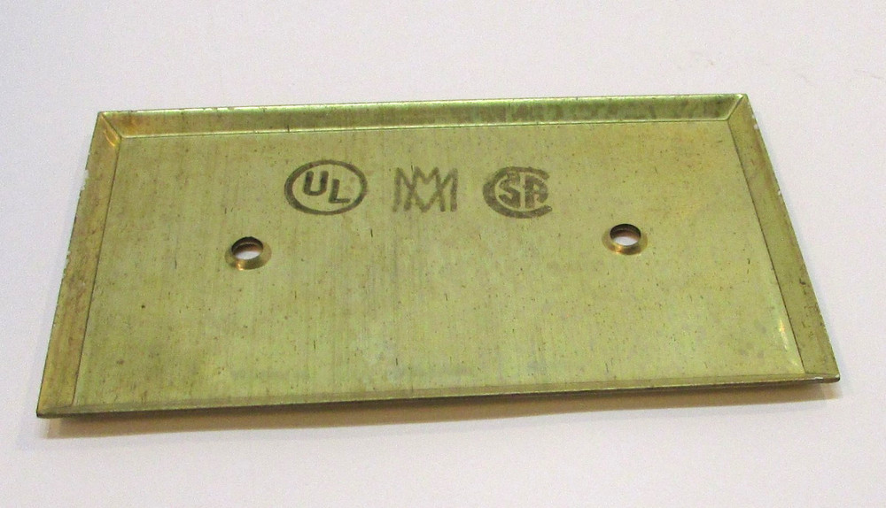 Excellent Solid Brass Single Gang Blank Electrical Box Cover