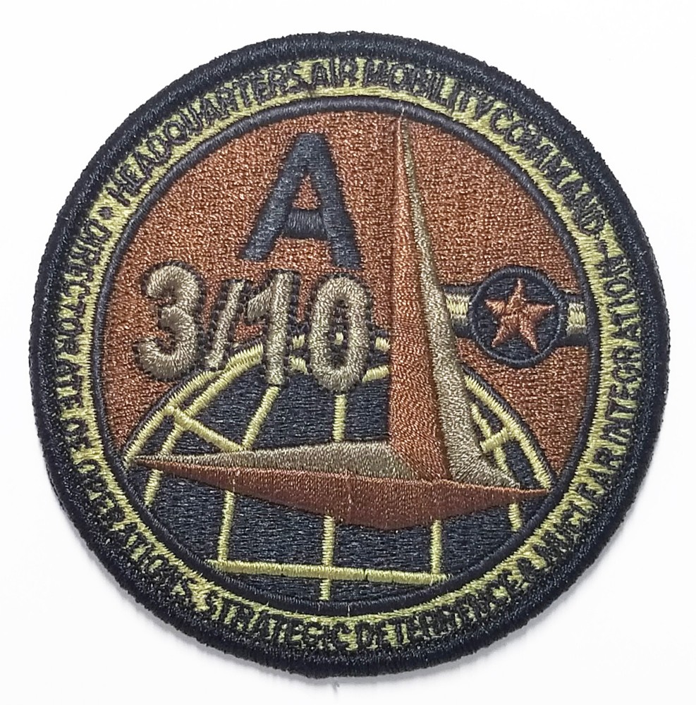 Air Force AMC Air Mobility Command Operations Strategies A 3/10 Subdued Patch