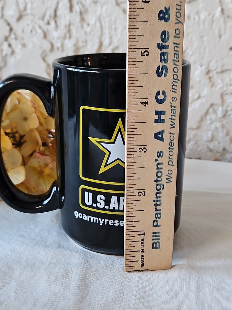 US Army 12oz Black Coffee Mug Cup