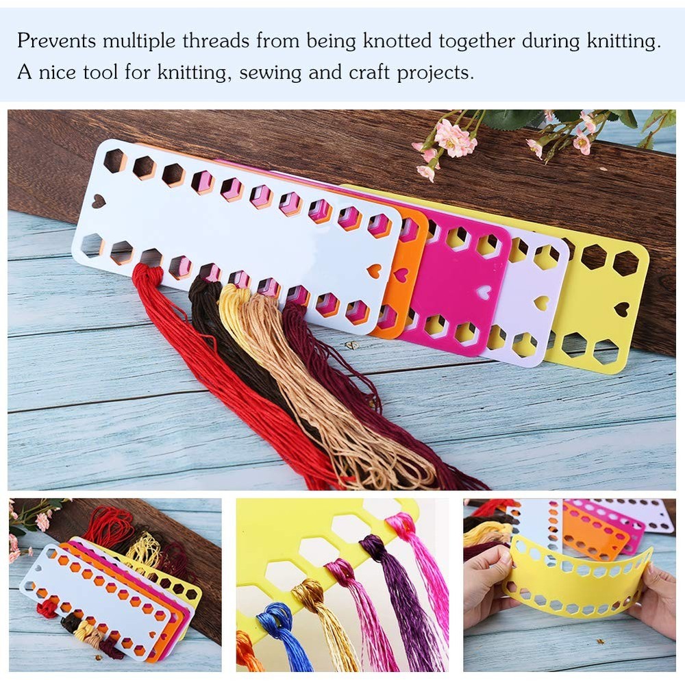 5Pieces Cross Stitch Thread Holder Storage Tool Embroidery Floss Organizer Need
