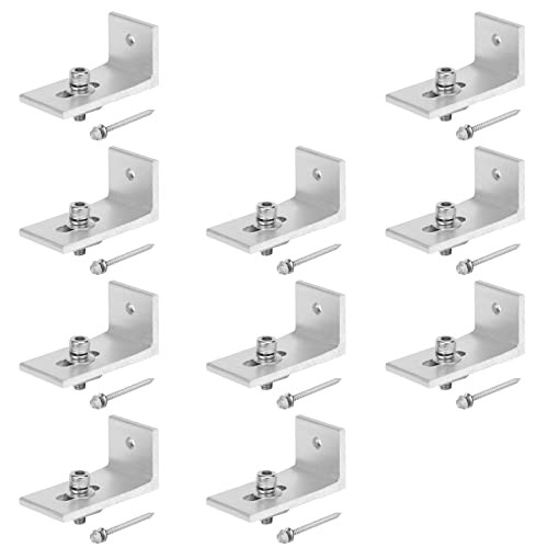 10 Pcs Solar Panel Mounting L Bracket,Thick 5.3mm Aluminum Alloy Support